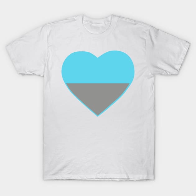 Pride Flag Heart Autosexual T-Shirt by VanumChan